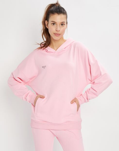 Felpa con cappuccio in cotone Pink Babe