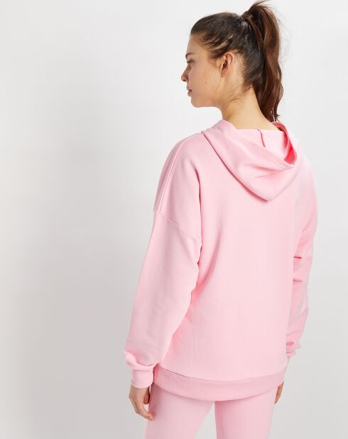 Felpa con cappuccio in cotone Pink Babe