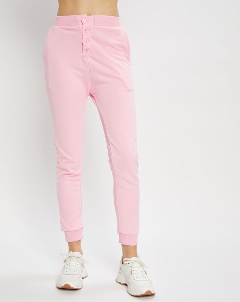 Pantalon de jogging en Coton Kelly rose