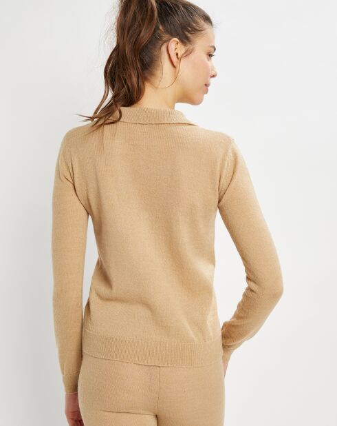 Cardigan en Maille mélangée Luana beige moyen