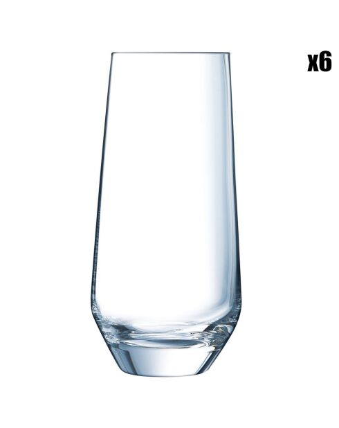 6 Verres haut Ultime transparents - 45 cl