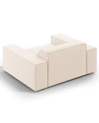 Fauteuil Velours Jodie beige clair - 124x102x70 cm