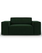 Fauteuil Velours Jodie vert bouteille - 124x102x70 cm