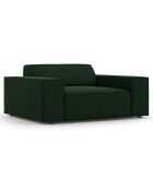 Fauteuil Velours Jodie vert bouteille - 124x102x70 cm