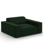 Fauteuil Velours Jodie vert bouteille - 124x102x70 cm