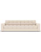 Canapé Justin 4 Places beige clair - 227x90x72 cm