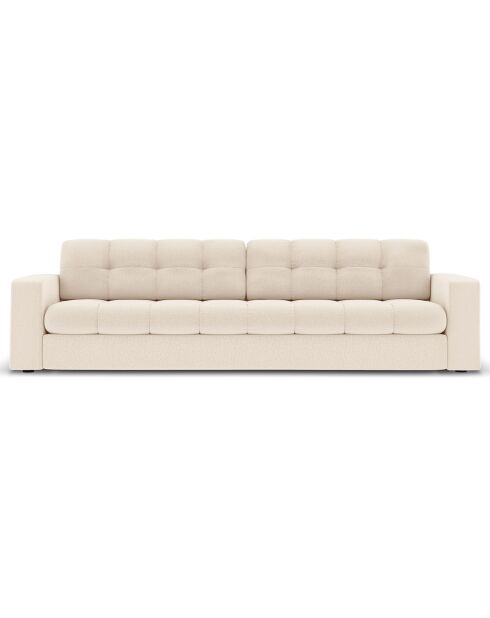 Canapé Justin 4 Places beige clair - 227x90x72 cm