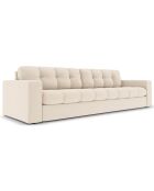 Canapé Justin 4 Places beige clair - 227x90x72 cm