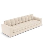 Canapé Justin 4 Places beige clair - 227x90x72 cm