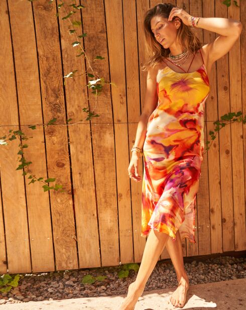 Honneger orangefarbenes Kleid