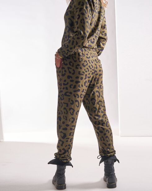 Pantalon Moskova imprimé léopard