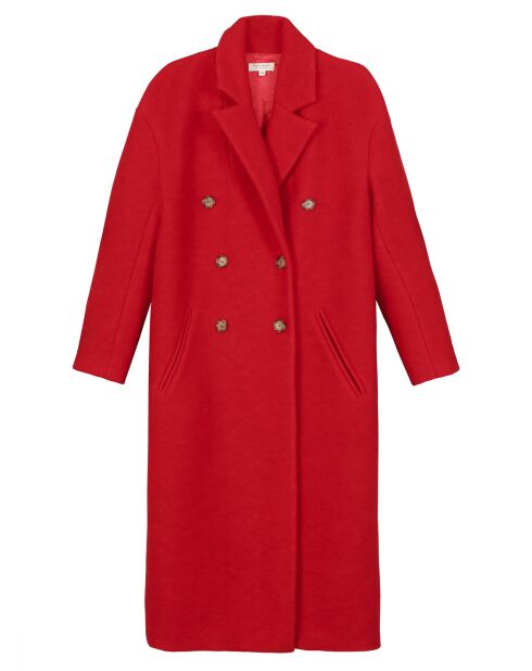 Cappotto Riverain in misto lana rosso