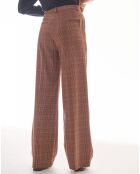 Pantalon à Carreaux Rondeaux marron