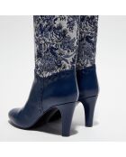 Bottes Santiags bleu nuit - Talon 8 cm