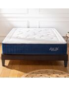 Ensemble Matelas Ressorts Dolce Vita  + Sommier Kit blanc/bleu/gris - 90x200 cm