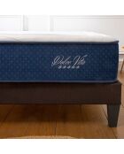 Ensemble Matelas Ressorts Dolce Vita  + Sommier Kit blanc/bleu/gris - 90x200 cm