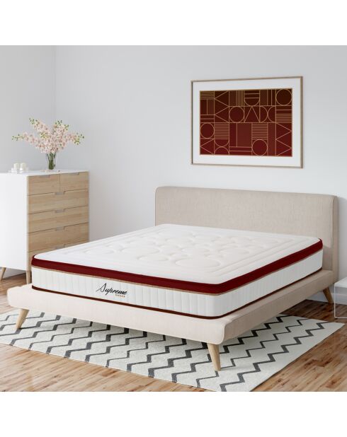 Matelas Supreme rouge/blanc - 160x200 cm