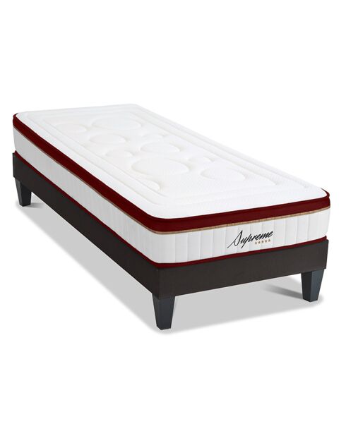 Ensembe Matelas + Sommier Supreme rouge/blanc - 90x190 cm