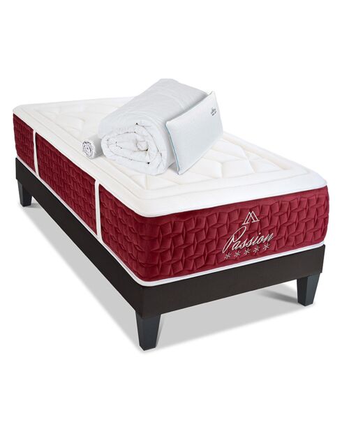 Pack Prêt à dormir Passion rouge/blanc - 90x200 cm