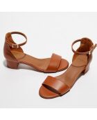 Sandales en Cuir Eros camel 