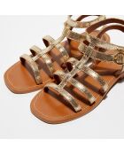 Sandales en Cuir Khasi dorées