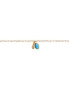Bracelet Gaïa en Laiton doré & Turquoise