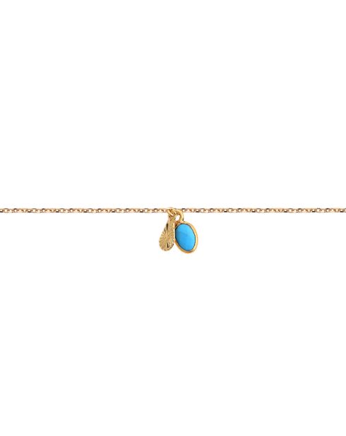 Bracelet Gaïa en Laiton doré & Turquoise