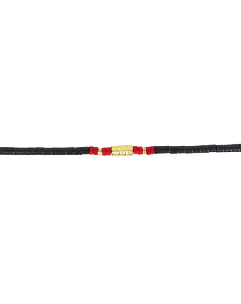 Bracelet Surfer en Laiton doré & Howlite