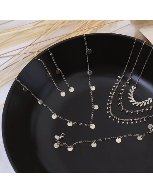 Collier Indra en Laiton argenté
