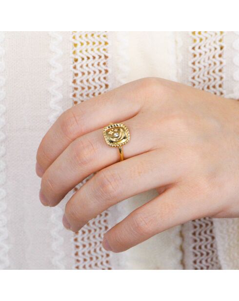 Bague Luna Star en Laiton doré