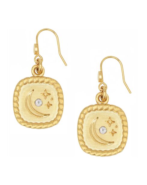 Boucles d'Oreilles luna Star en Laiton doré