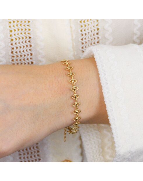 Bracelet Eyes en Laiton doré