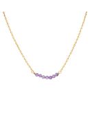 Collier Elena en Laiton doré & Améthyste