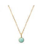 Collier Athena en Laiton doré & Amazonite