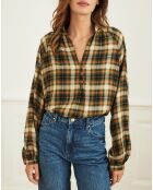 Blouse Buisson à carreaux marron