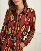 Chemise Cavalier imprimée rouge