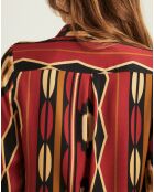 Chemise Cavalier imprimée rouge