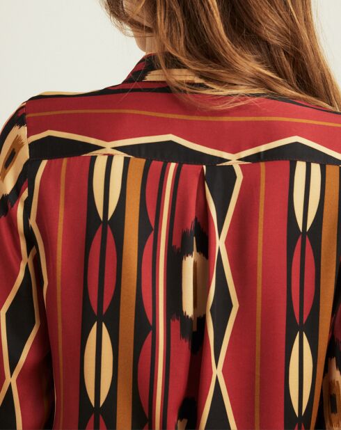 Chemise Cavalier imprimée rouge
