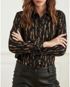 Chemise Carnet plumes noire