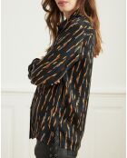 Chemise Carnet plumes noire