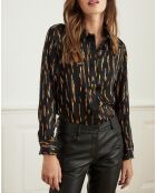 Chemise Carnet plumes noire