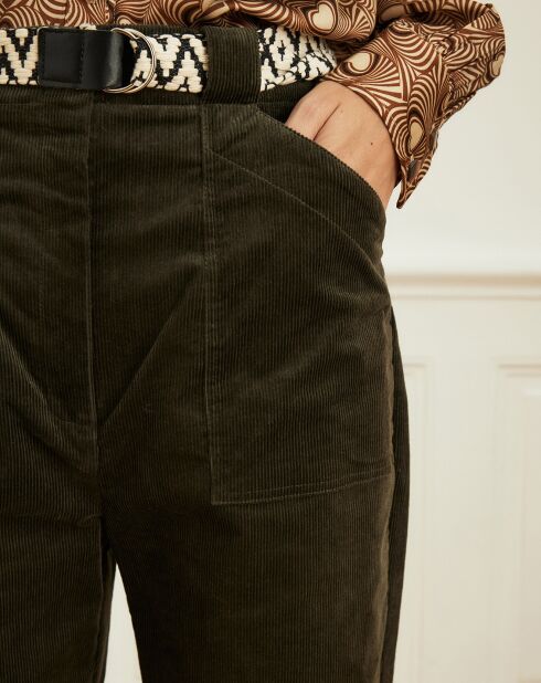 Pantalon en Velours côtelé Passage kaki