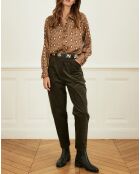 Pantalon en Velours côtelé Passage kaki