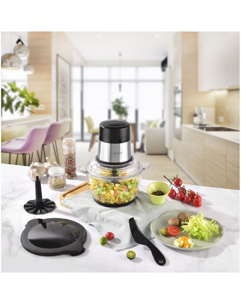 Hachoir électrique en inox multicolore