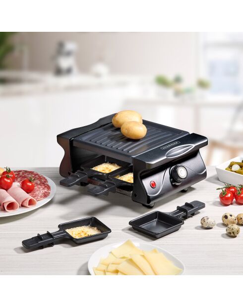 Raclette Grill noire - 4 personnes