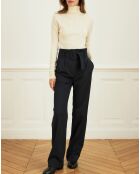 Pantalon Promenade jacquard marine