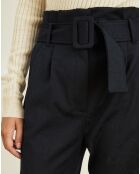Pantalon Promenade jacquard marine