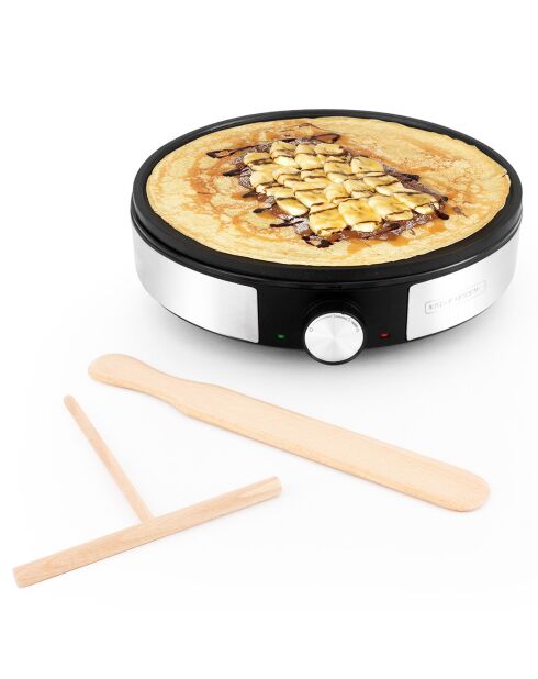 Crêpière Electrique en fonte d'aluminium Maxicrêpe noir/gris