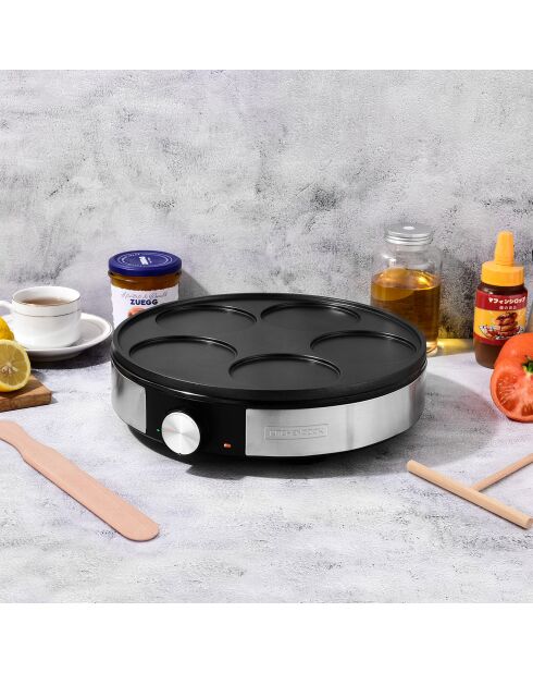 Crepiere Electrique en fonte d'aluminium Minicrêpe noir/gris