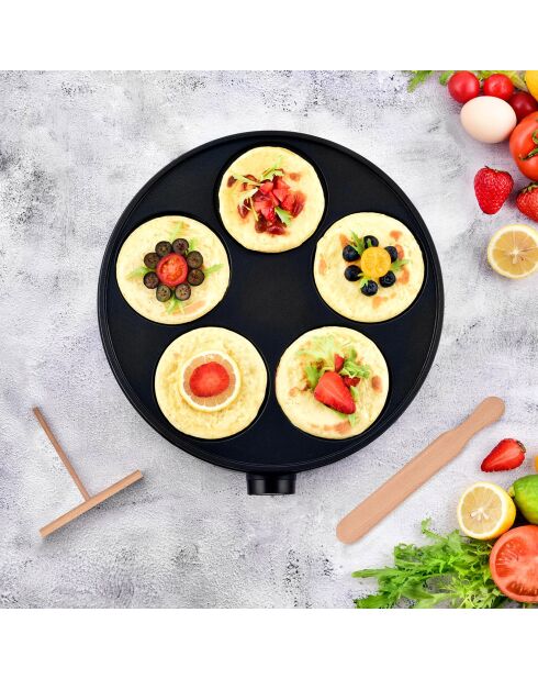 Crepiere Electrique en fonte d'aluminium Minicrêpe noir/gris